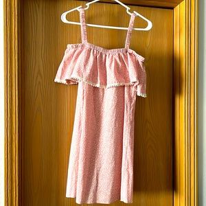 Peppermint off-the-shoulder floral dress